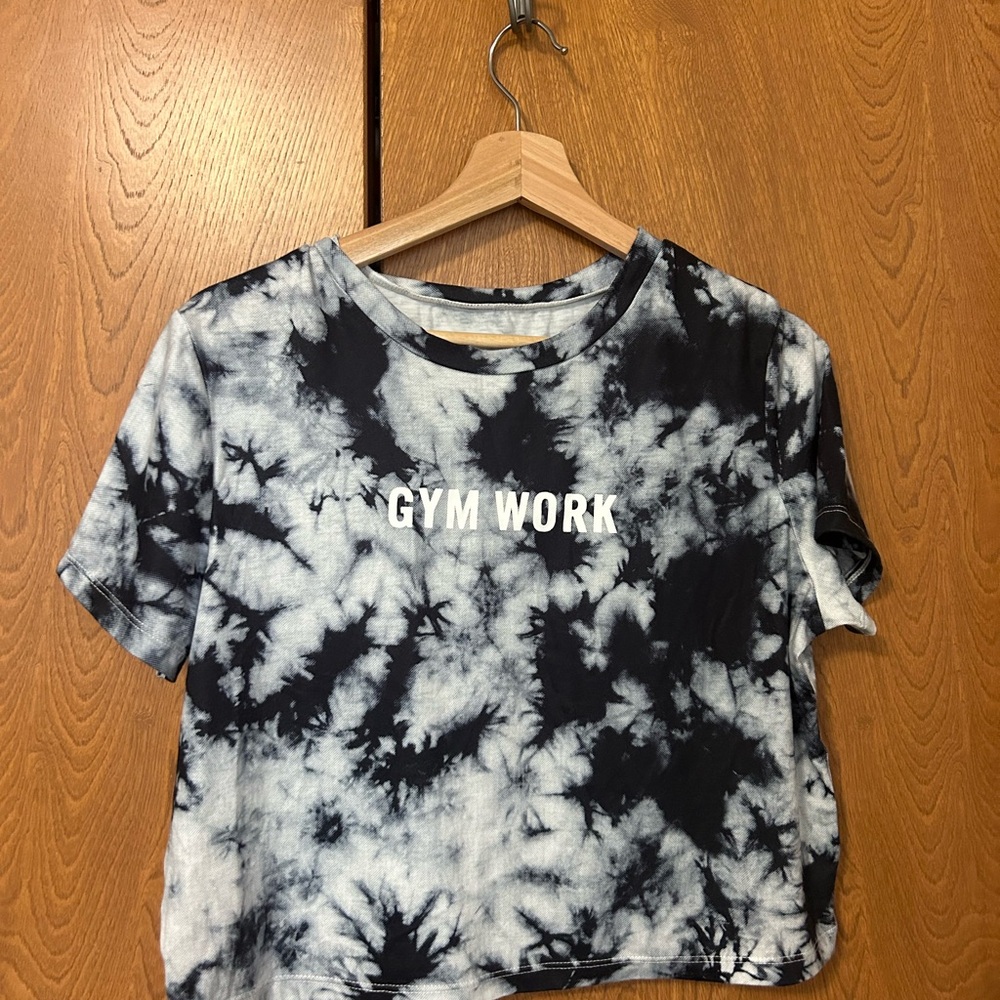 Tie-Dye Women's Top - Black and White